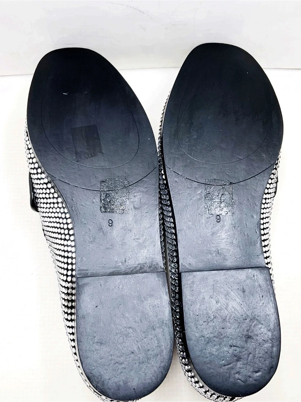 {Jeffery Campbell} Velvit-JL Black-Clear Rhinestone Loafers